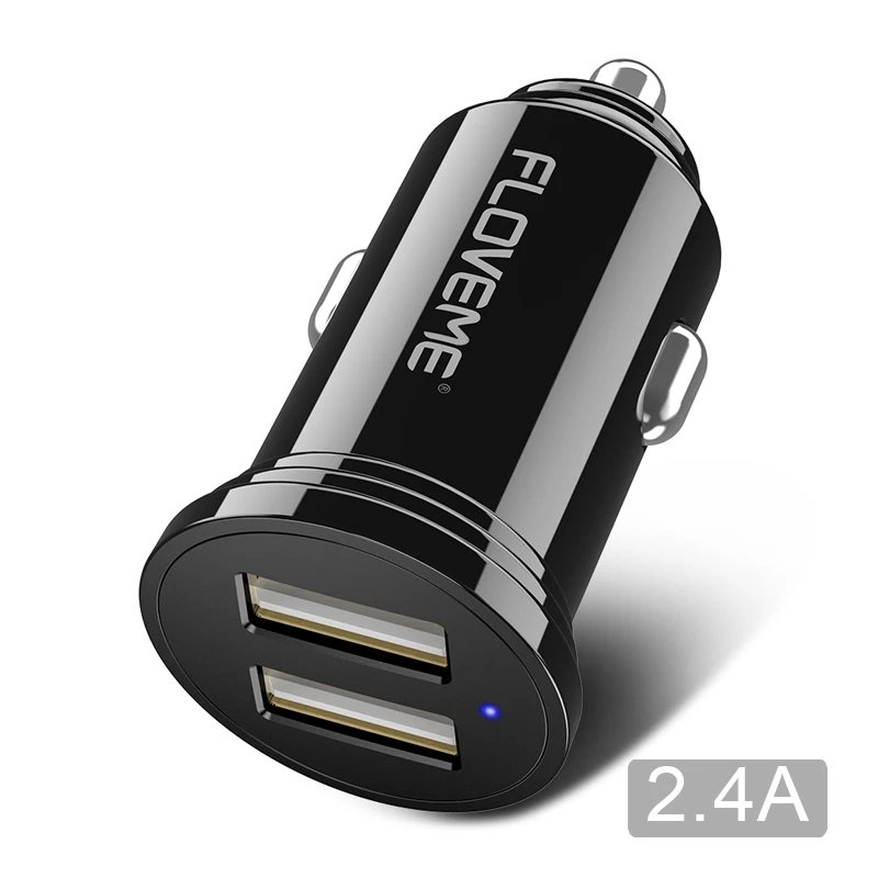 FLOVEME мини автомобильный телефон зарядное устройство двойной USB Автомобильное зарядное устройство для iPhone 7 8 Plus 3.6A 2.4A с светодиодный дисплей автомобильное USB зарядное устройство для мобильного телефона - Тип штекера: Pattern-2