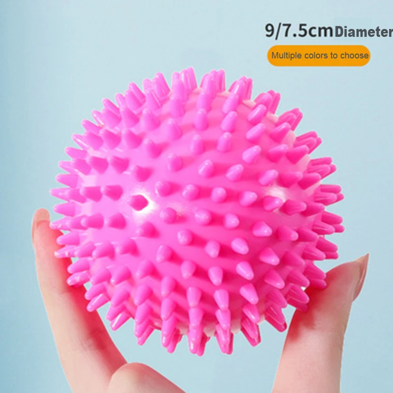 

8 color PVC Hand Massage Ball PVC Soles Hedgehog Sensory Training Grip Balls Portable Physiotherapy Catch Hard Fitness 7cm&9cm