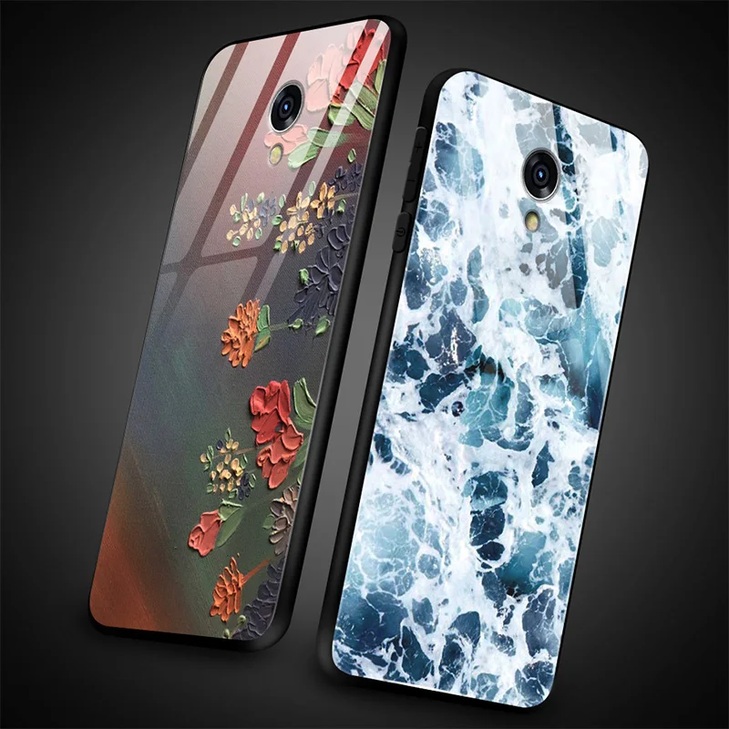 Для iPhone 6S 5s SE 6 7 8 Plus XR XS MAX противоударный чехол из закаленного стекла для Meizu M8 M5 M6 M9 Note 16th Plus роскошные чехлы для телефонов
