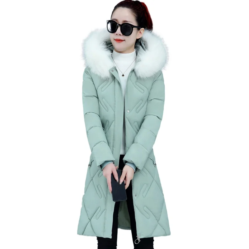Winter Jacket Women Fur Collar Long Parka Warm Slim Winter Coat Woman Puffer Jacket Padded Outwear Coat Women