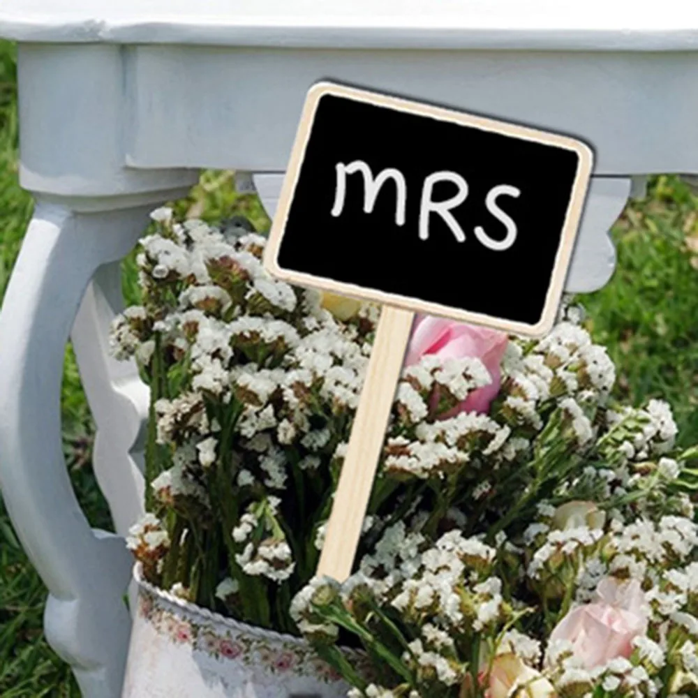 

20pcs Mini Wooden Chalkboard Plant Markers Creative Blackboard Signs Garden Flowers And Plants Tags Garden Decoration Tools