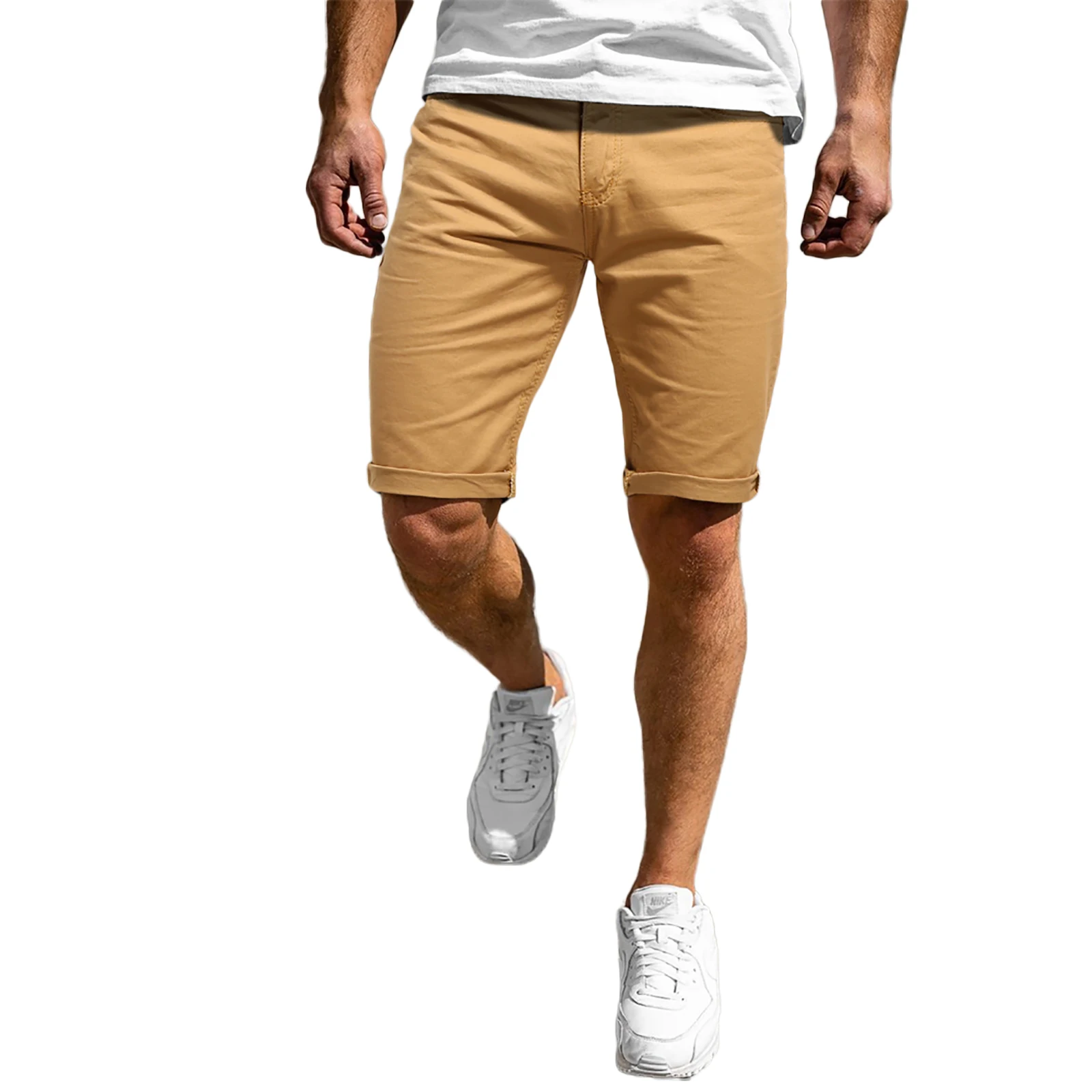 Мужские повседневные шорты с карманами мужские однотонные бриджи для