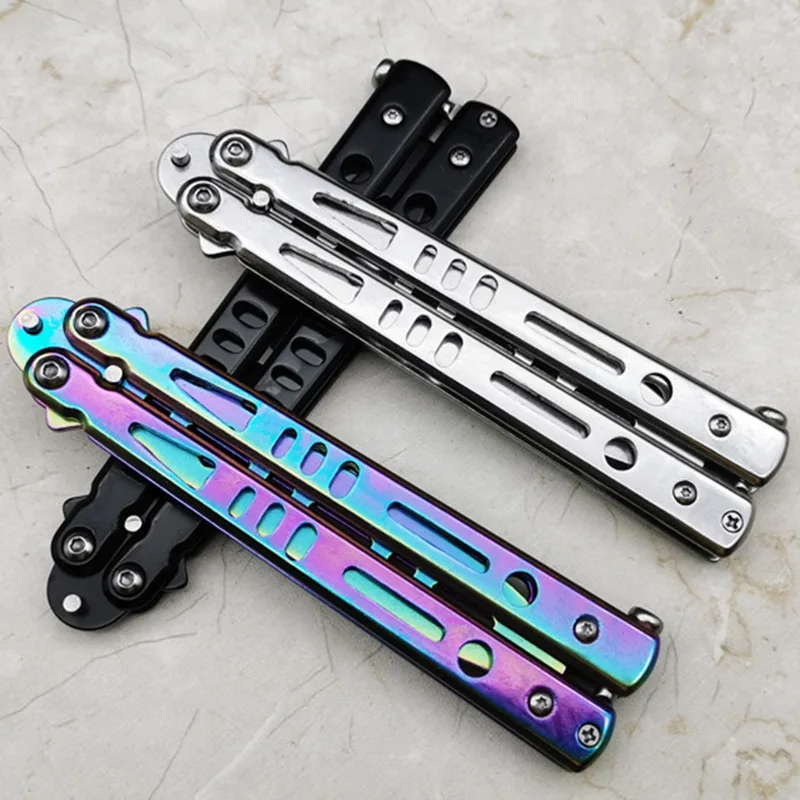 Нож-бабочка тренировочный нож открытый игровой Римский без лезвия 3cr13mov