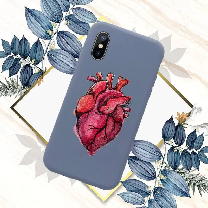 

Creative human heart Phone Case Candy Color for iPhone 11 12 mini pro XS MAX 8 7 6 6S Plus X SE 2020 XR
