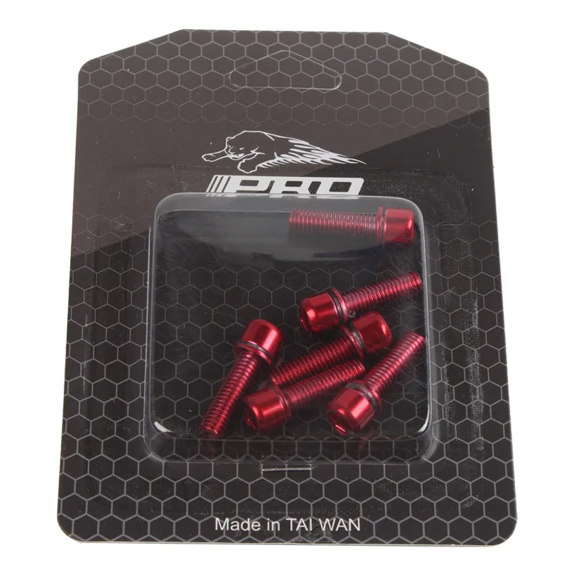 IIIPRO MTB велосипедные винты цветные с титановым покрытием M5 * 18 мм для штока 6