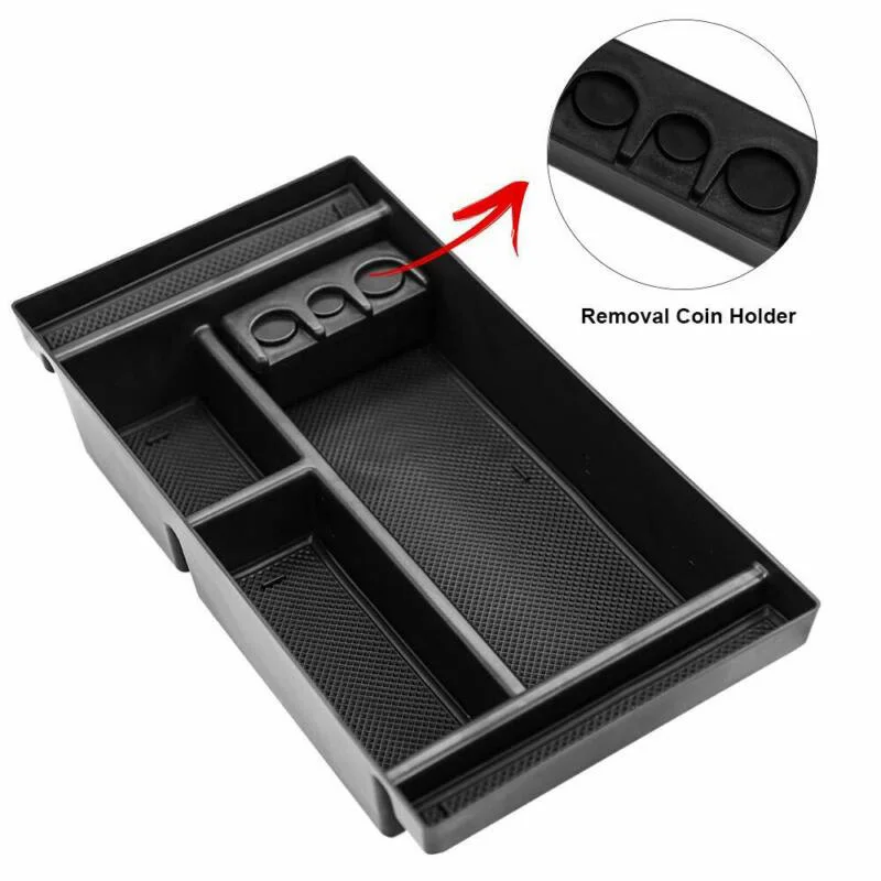 Съемный контейнер черный лоток центральной консоли из АБС нескользящий|Все для