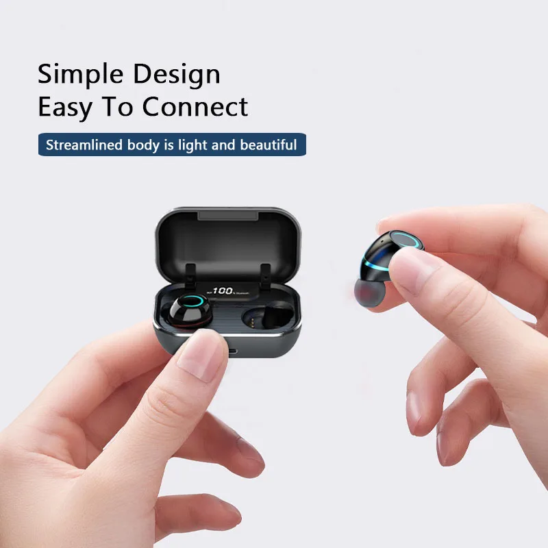 

G12 TWS Bluetooth 5.0 Earphone Wireless Headphone Stereo Headset sport Earbuds With MIC LED Display Charging Box