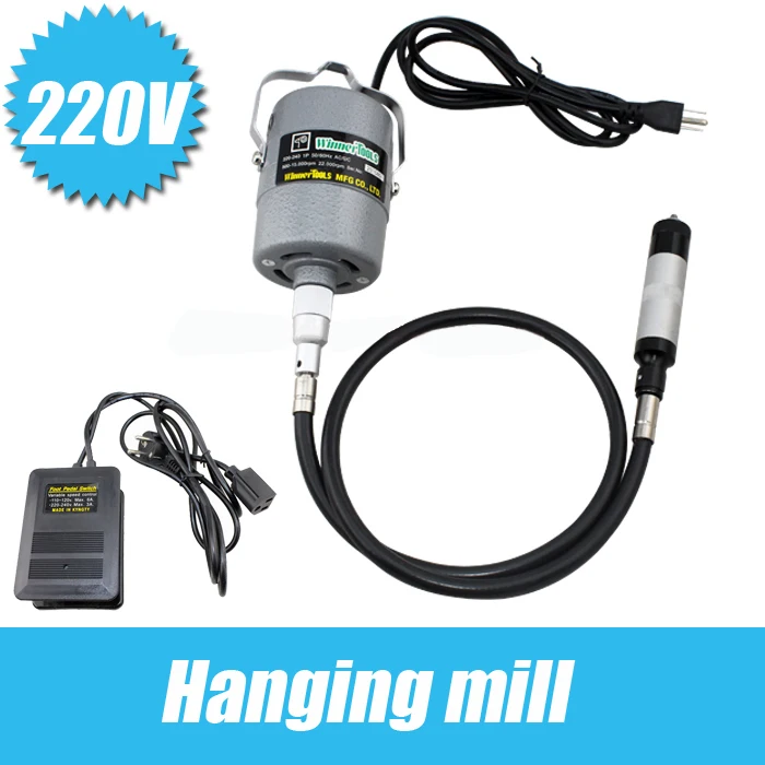 

Sell at a low price 220V hanging mill carving motor dirlling machine polishing machine Foot control grinding machine goldsmith