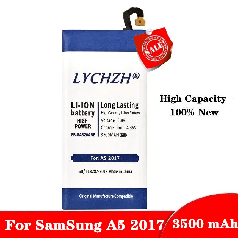 Оригинальный сменный аккумулятор для Samsung Galaxy 2017 Edition A5 A520F телефона с