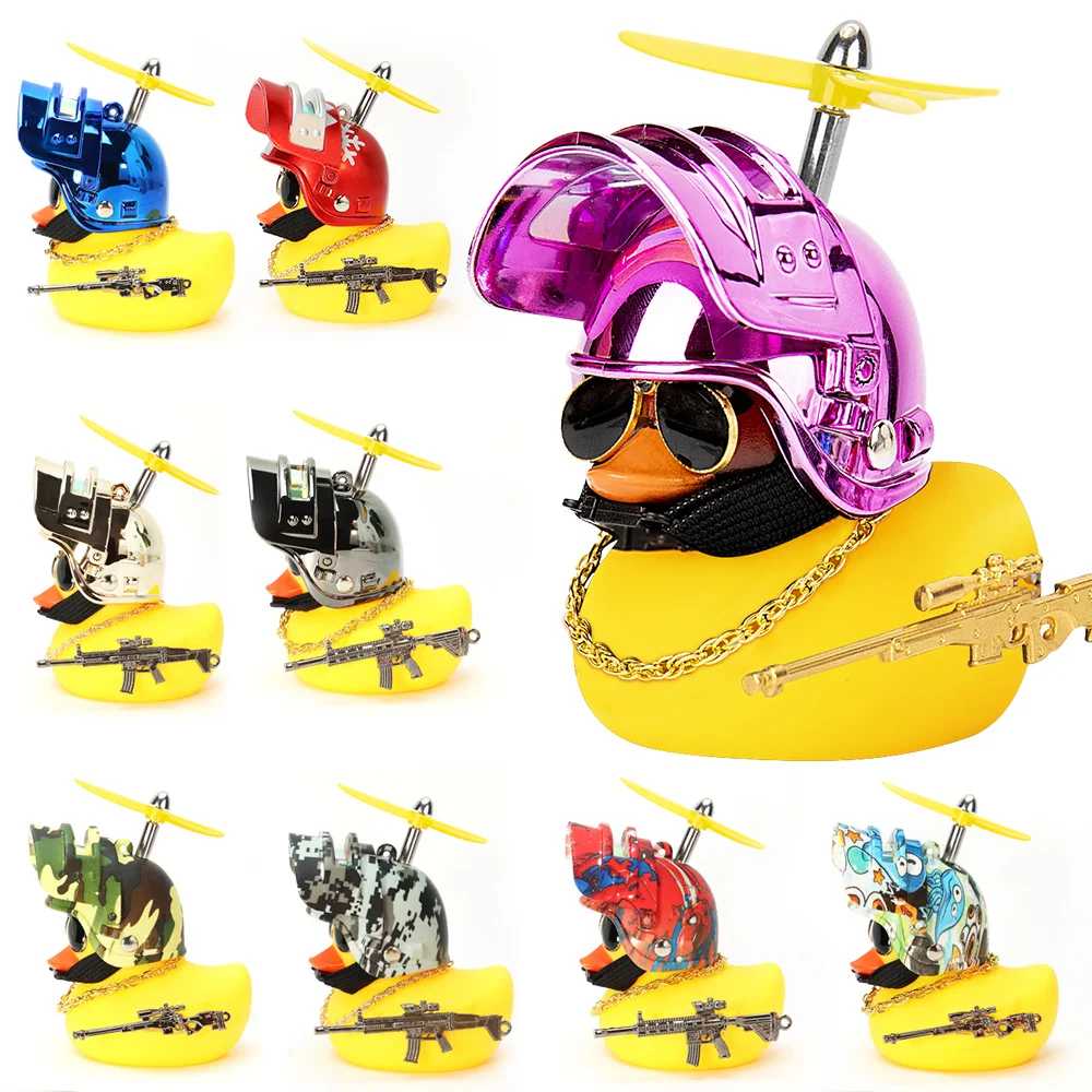

Sticker broken duck, silicon yellow duck propeller, three-stage, car helmet accessories, bicycle interior, bicycle accessories