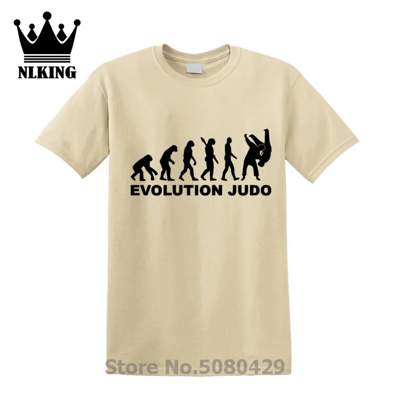 Evolution judo/мужская футболка для взрослых с короткими рукавами хлопок бразильский