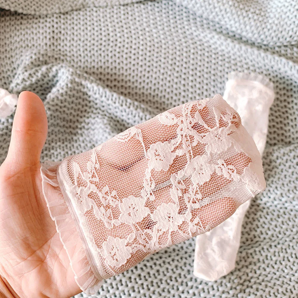 

Белые оборки по бокам цветочный кружевные носки принцессы для малышей гольфы гетры до колена сетка колготки Чулочно-носочные изделия для д...