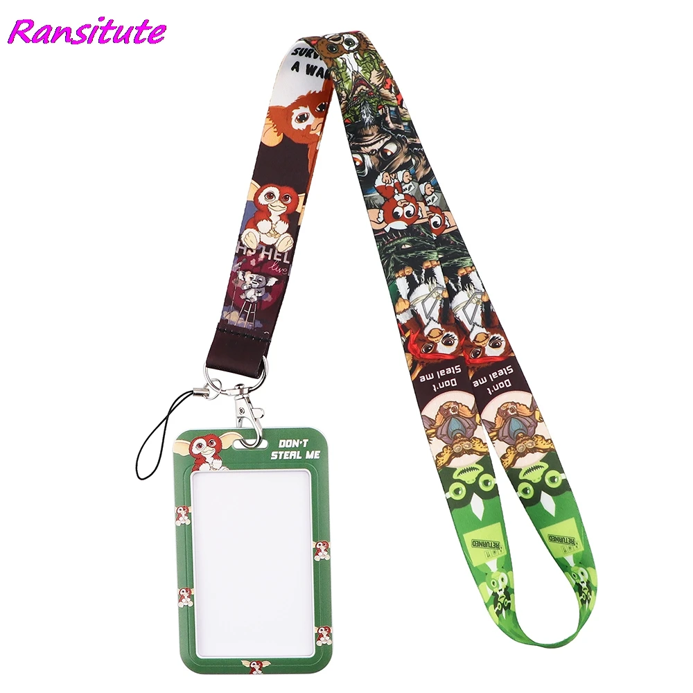 Ransitute R1931 зеленого цвета в стиле Маленький Монстр шнурки для кредитных карт ID