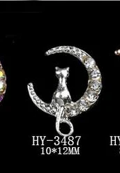HY-3487 10pcs 10 шт./лот, сплав дизайн ногтей 3d с плоской задней стороны бриллианты жемчужные ювелирные изделия Стразы украшения для ногтей - Цвет: HY-3487 10pcs