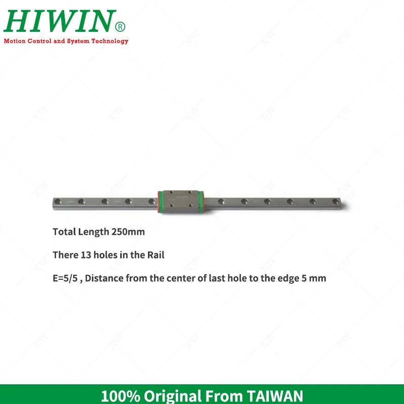 Бесплатная доставка 2 шт. Линейный направляющий рельс из нержавеющей стали HIWIN MGN9 длиной 250 мм с кареткой MGN9H Slider Long для 3D-принтера.