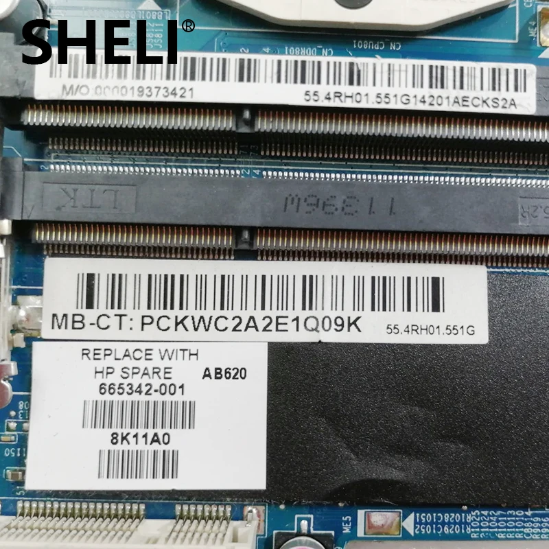 HP DV6 6770M     55.4RH01. 55, 1G DDR3 665342-001 100%
