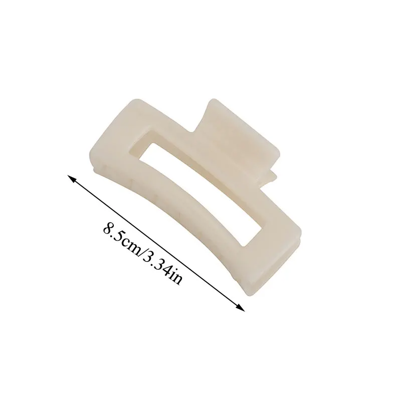 

Candy Color Rectangle Hollow Claw Hairpin Headdress Female Acrylic Geometric Solid Color Large Hairpin Hair Accessories