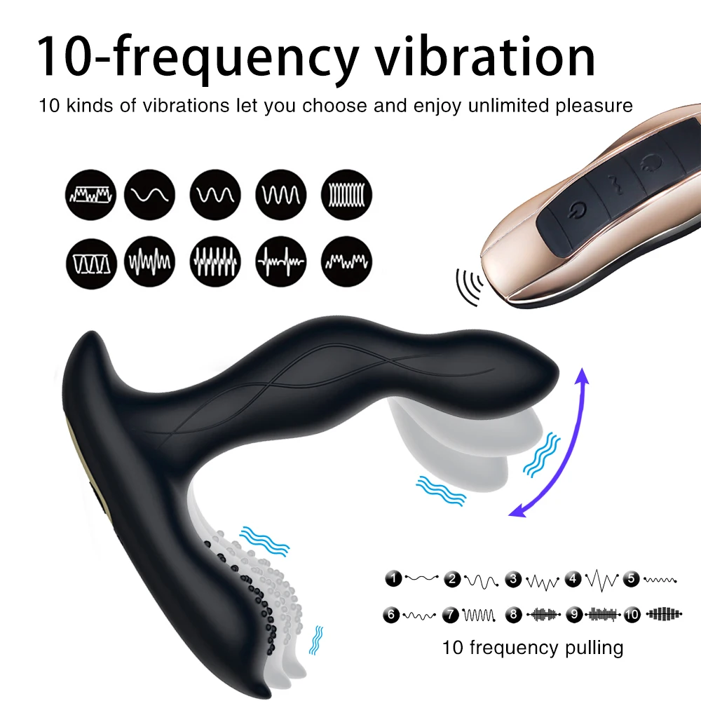 Heating Bending Anal Plug Vibrator Male Prostate Massager G-Spot Stimulator Wireless Remote Butt Plugs Machine Sex Toys For Man | Красота и