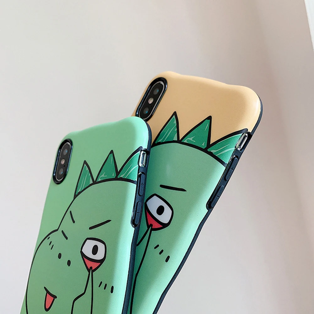 Мягкий силиконовый чехол для телефона iPhone 6 6s 7 8 Plus X XS MAX XR креативный динозавр