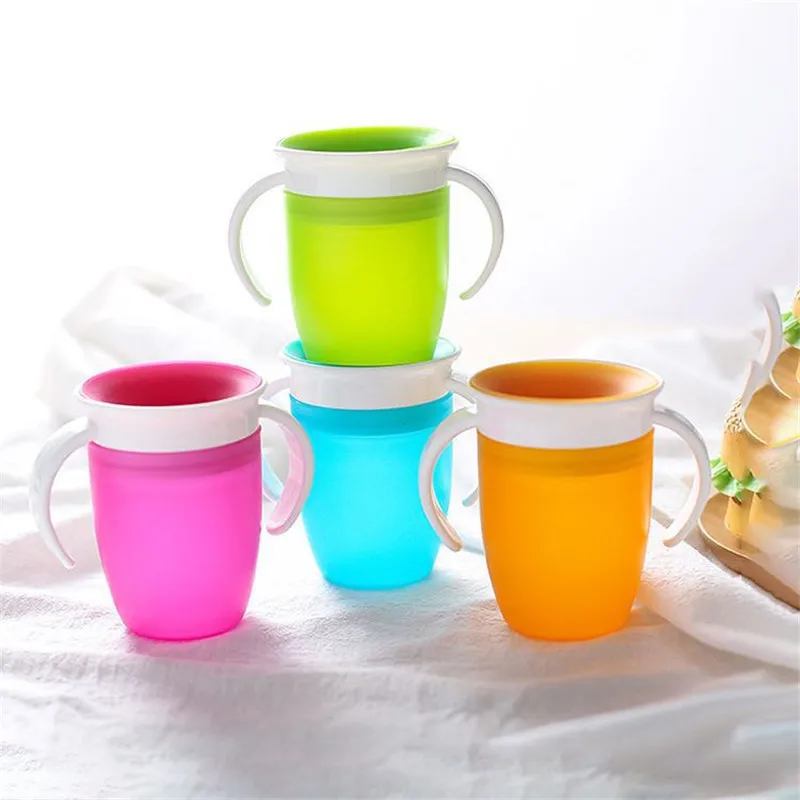 Пищевая силиконовая вращающаяся на 360 градусов детская чашка для питья