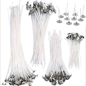 100 шт., свечи, фитили, бездымный соевый воск, сердечник из чистого хлопка, сделай сам, изготовление свечей, бытовая плетеная керосиновая лампа, сердечник свечи, товары Вечерние - изображение