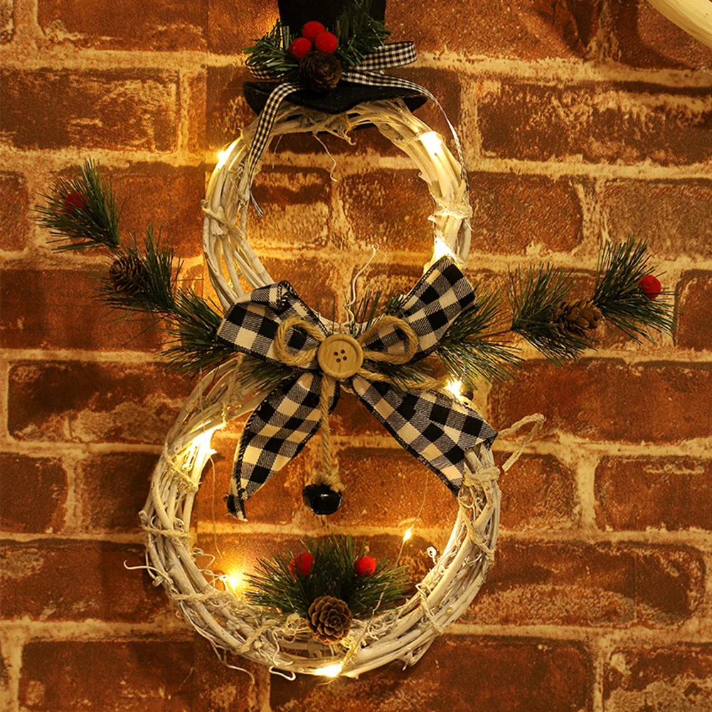 

Christmas LED Garland Ornaments Hanging Decoration Home Navidad 2021 Wall Door Party Decorations New Year 2022 Garland Lights