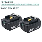 2 шт. новейшая версия BL1860 18 в 6000 мАч литий-ионная аккумуляторная батарея для Makita 18В BL1830 BL1840 BL1850 BL1860B BL1860