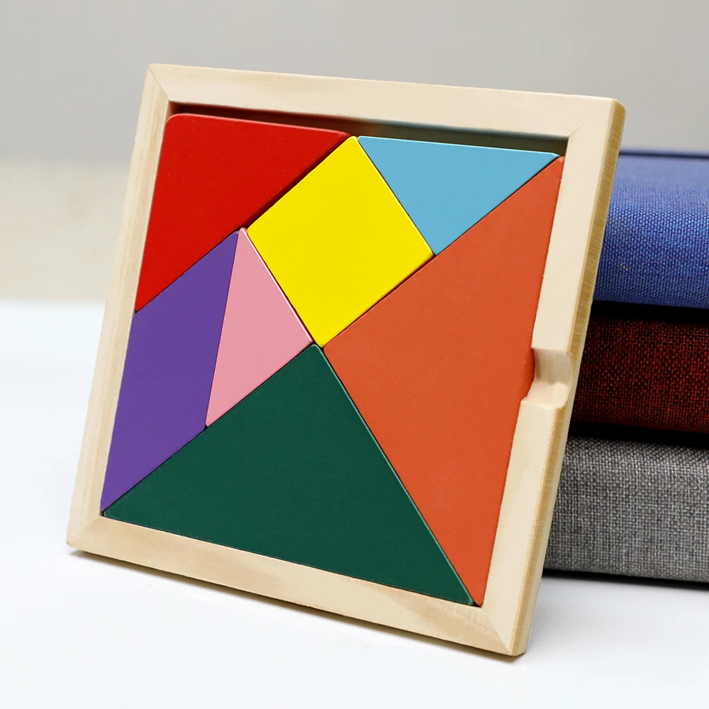 Деревянные Геометрические головоломки доска Монтессори математическая