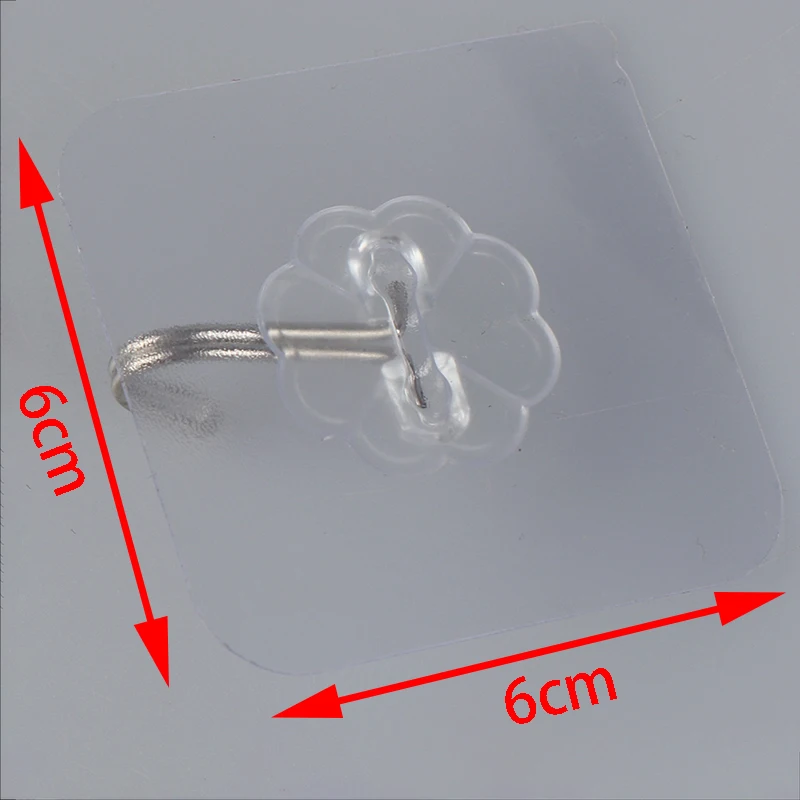 

12pcs Strong Seamless Hook Waterproof Transparent Wall Sticker Hanger Glue Hook Storage Rack Free Punching Bathroom Kitchen Tool