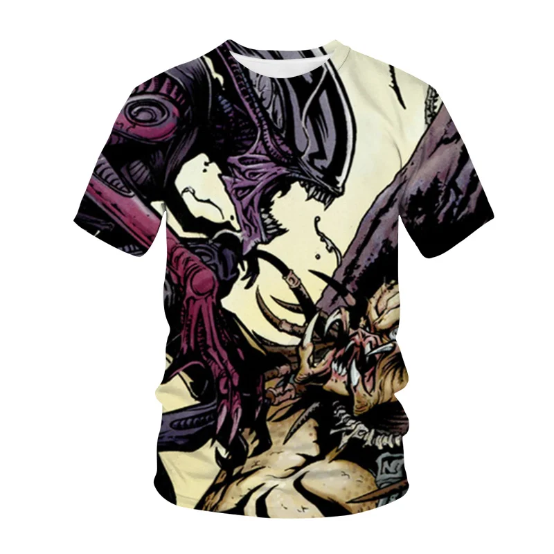 

New Alien T-Shirt Game Movie 3D Print Streetwear Men Women Fashion O-Neck Short Sleeve T Shirt Predator Hip Hop Tees Tops Unisex