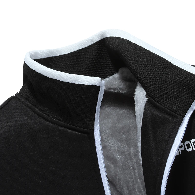 2019 осенний мужской плюс бархатный толстый кардиган на молнии Толстовка +