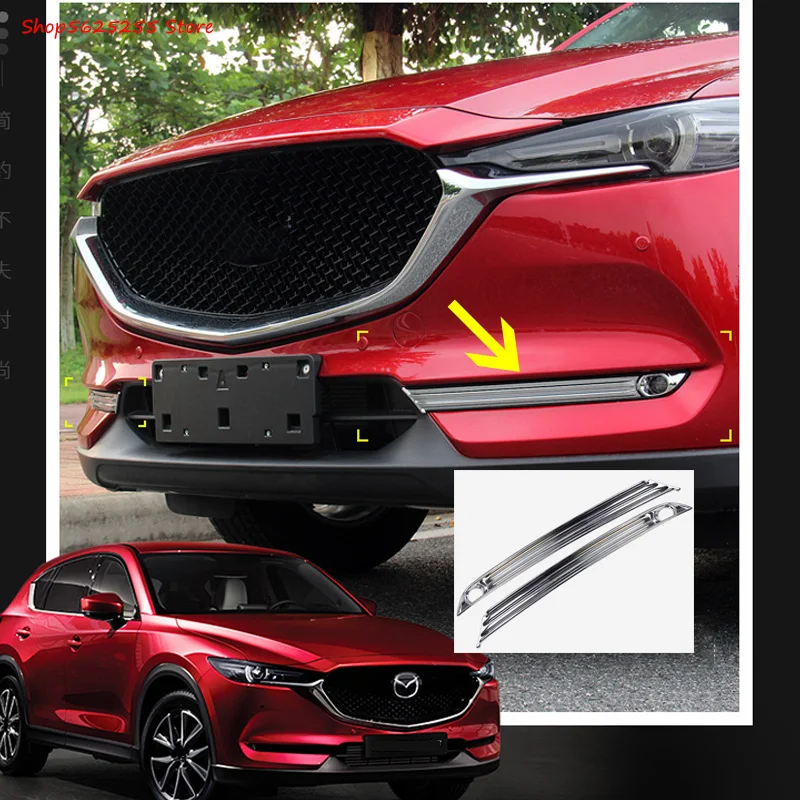 

Front Rear Tail Lights Lamp Shade Cover For Mazda CX5 CX-5 2017 2018 2019 2020 Accessories Fog Light Chrome Garnish Car Styling