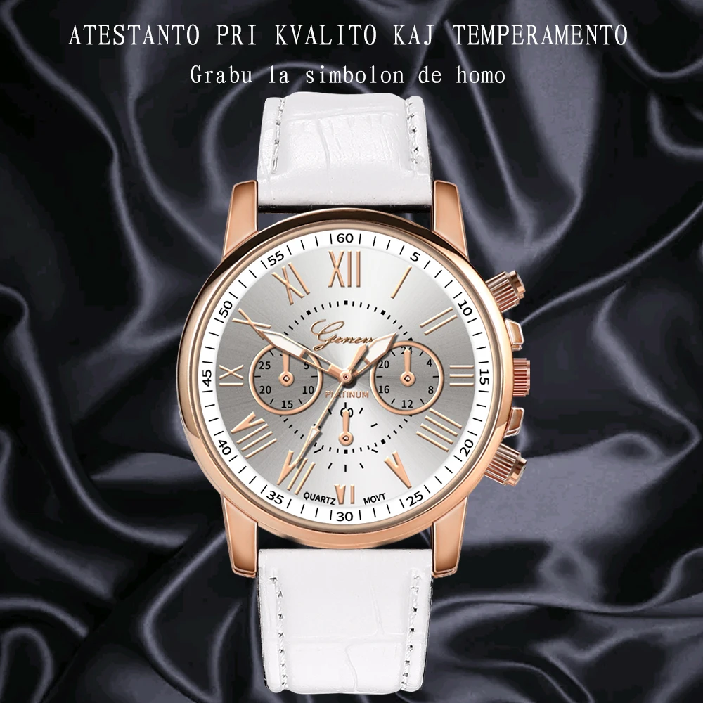 Мужские часы в стиле ретро кожаный кварц британский стиль римские цифровые