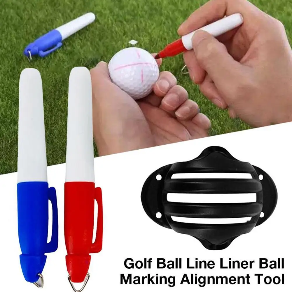 

Golf Scribe Accessories Suppliestransparent Golf Ball Liner Outdoor Pen Template Alignment Line Marks Clip Black Marker Too Q7K5