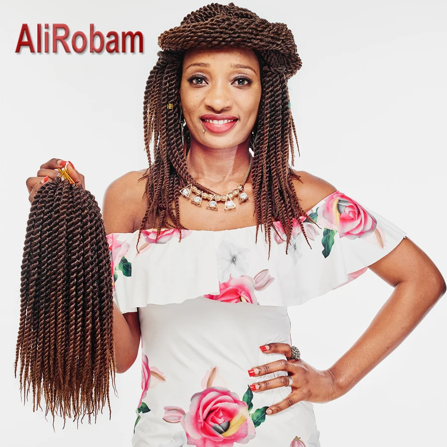 AliRobam 12 дюймов Сенегальский твист Омбре цвет оплетка искусственные волосы