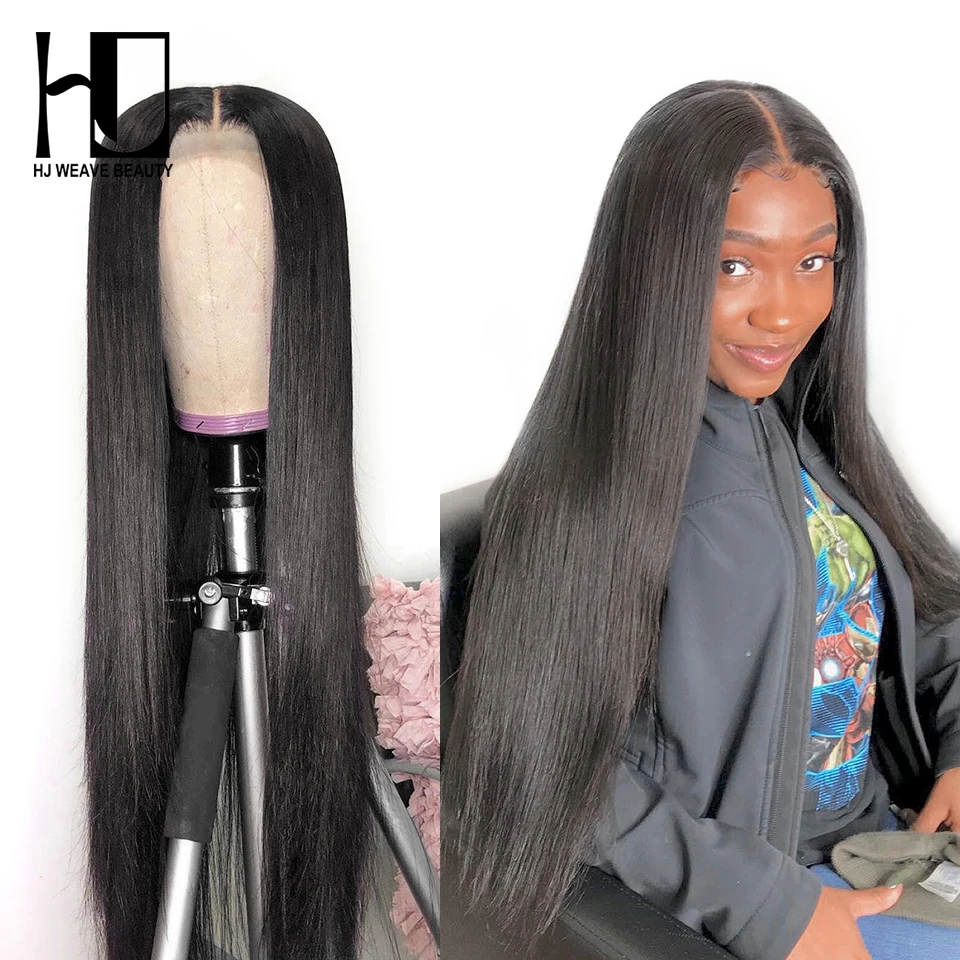 Волосы remy для женщин прямые перуанские волосы 30 дюймов 180 250 густоты|Парик из