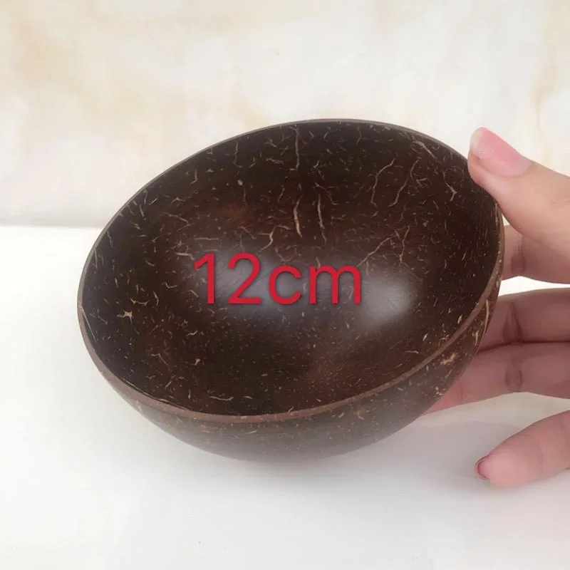 Натуральная миска из скорлупы кокоса деревянные миски ручной работы креативная