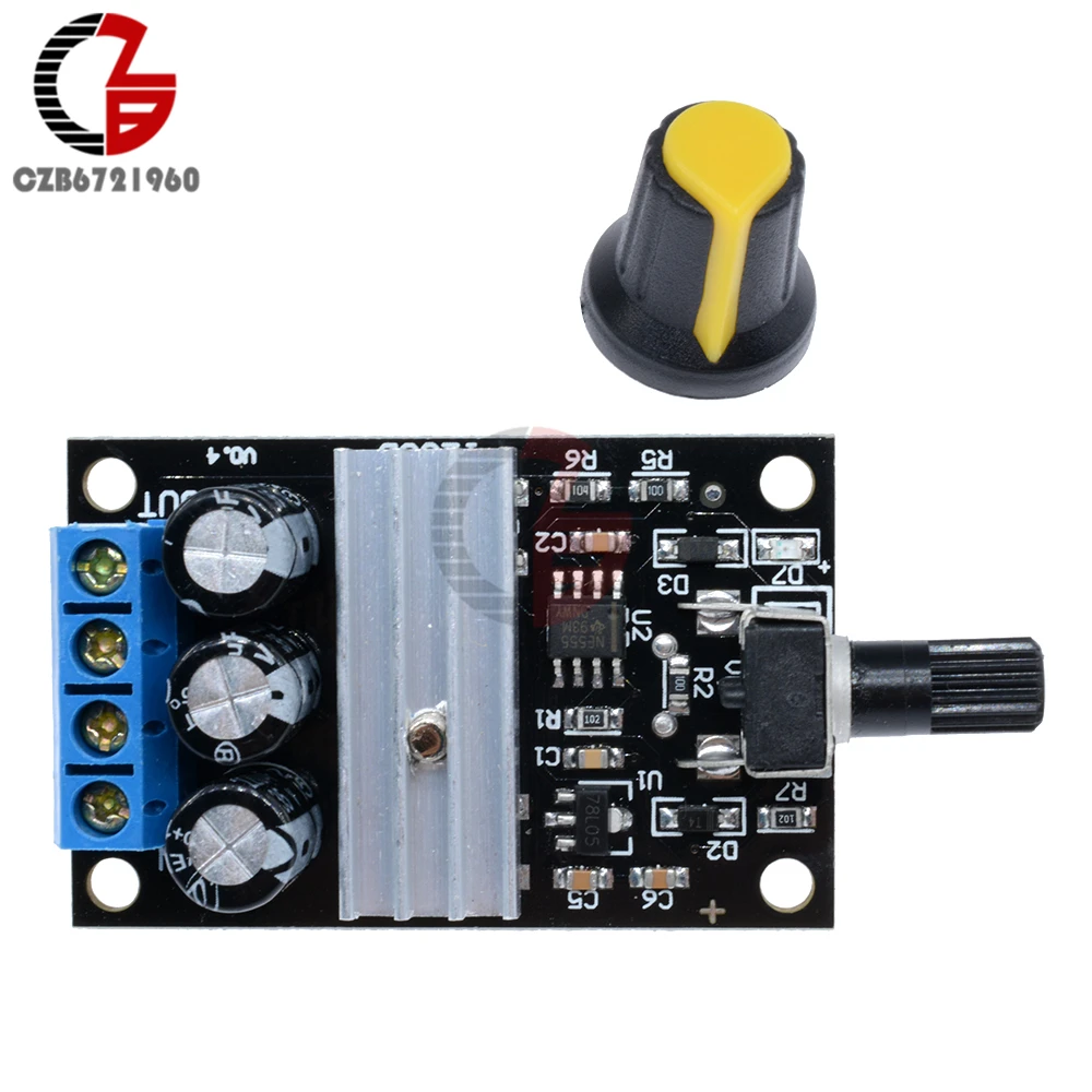 NE555 6V-28V3A регулятор скорости двигателя постоянного тока ровный мягкий пусковой Бесщеточный Регулятор скорости двигателя