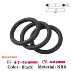 Фторрезиновое уплотнительное кольцо CS2.65 id4.7 мм, 10 шт., пластиковая прокладка для шайбы, силиконовое кольцо, пленка, прокладка для масла и воды, материал NBR