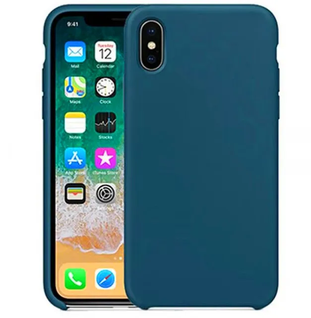 Светло-голубой Силиконовый чехол для телефона для Iphone 7, 8 Plus, чехол для Iphone 6, 6S Plus, X, XS, MAX, XR, 7, 8, без логотипа, Роскошный чехол s+ сумка - Цвет: Светло-голубой