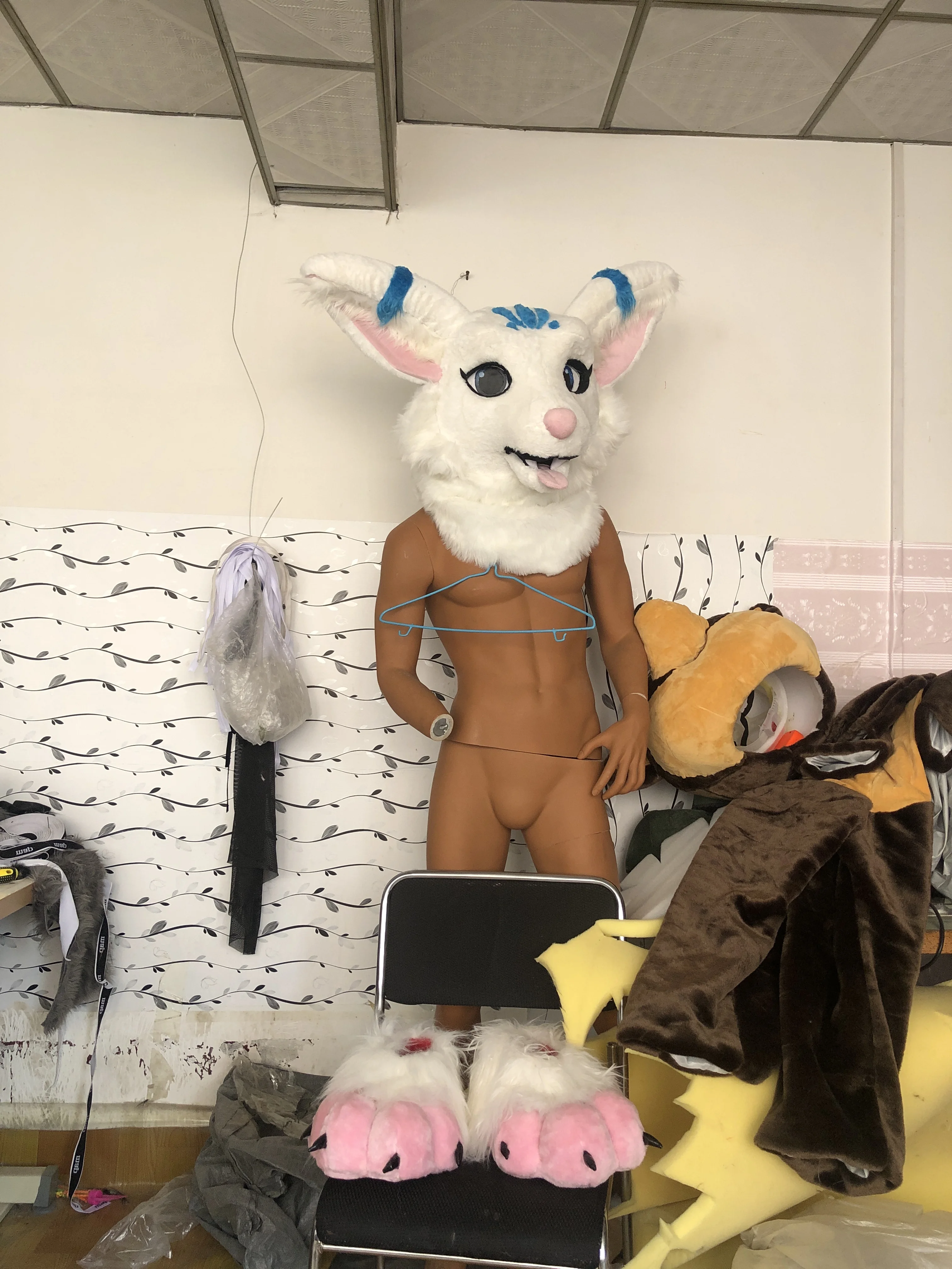 Доставка в течение одного дня искусственная фотография головы с туфлями Хаски