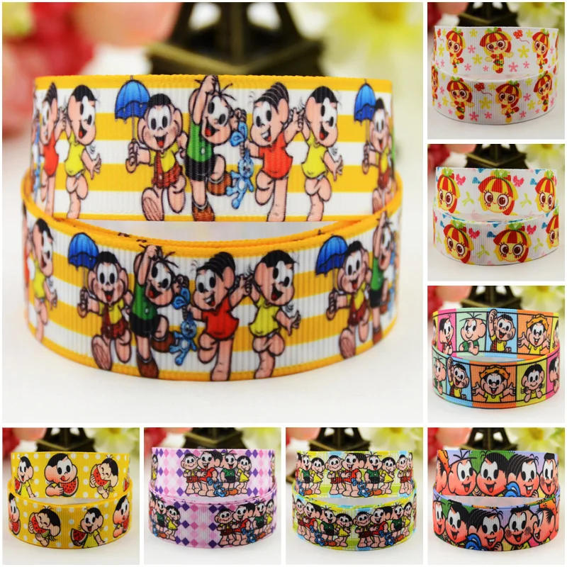 

22mm,25mm,38mm,75mm Monica & Emilia Cartoon Character printed Grosgrain Ribbon party decoration 10 Yards Mul042
