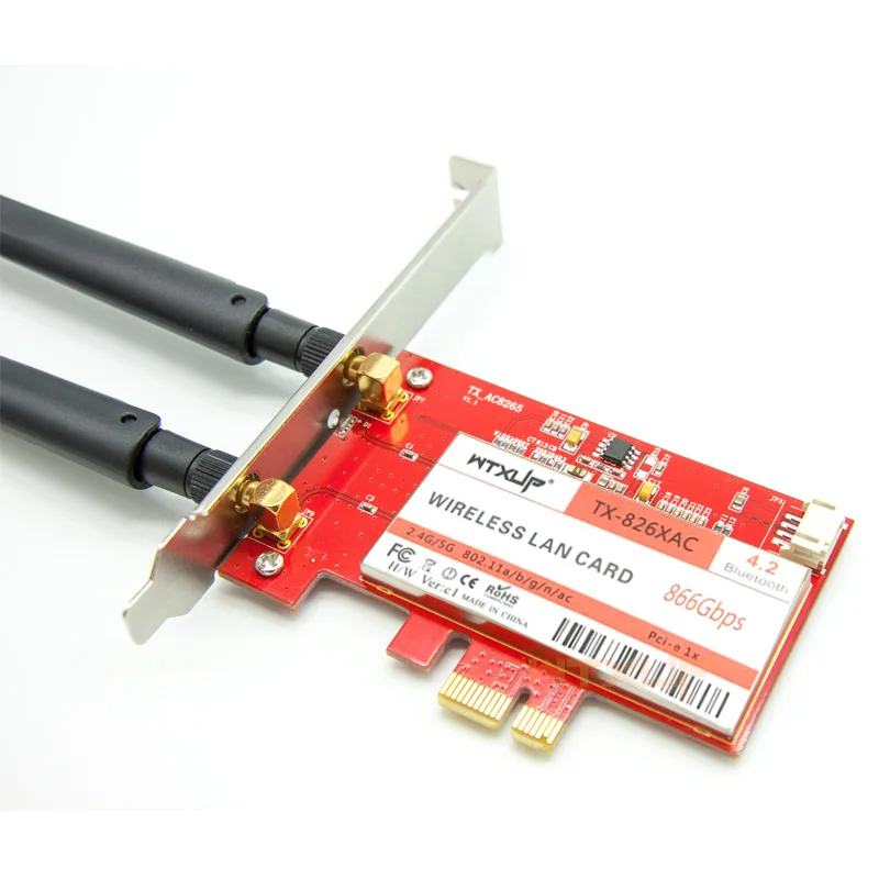 Desktop wifi card Беспроводная-AC 8265 для Intel MU-MIMO PCIE PCI express 8265NGW 8265AC настольная wifi сетевая карта 867 Мбит/с wifi+ Bluetooth 4,2 - Цвет: Desktop wifi card