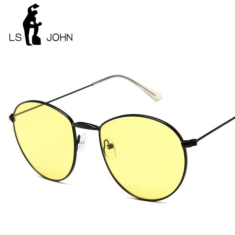 Очки солнцезащитные LS JOHN круглые для мужчин и женщин UV 400 винтажные брендовые
