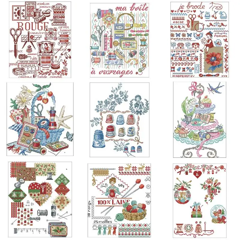 

Sewing series patterns counted 11CT 14CT Cross Stitch Sets DIY Cross-stitch Kits Embroidery Needlework
