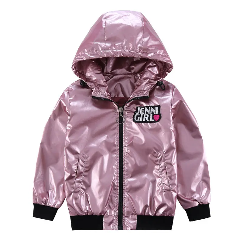 pink INS/Лидер продаж, куртка для девочек от 4 до 13 лет, толстовки с надписями весенне-осеннее пальто одежда знаменитостей яркого цвета - Цвет: pink