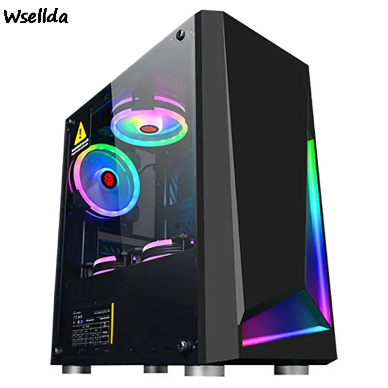 Ice Blade ATX Gaming Computer Case Fan Water-cooled Front I/O USB3 Tempered Full Side Penetration Pc Gamer Gamer Cabinet PC Case