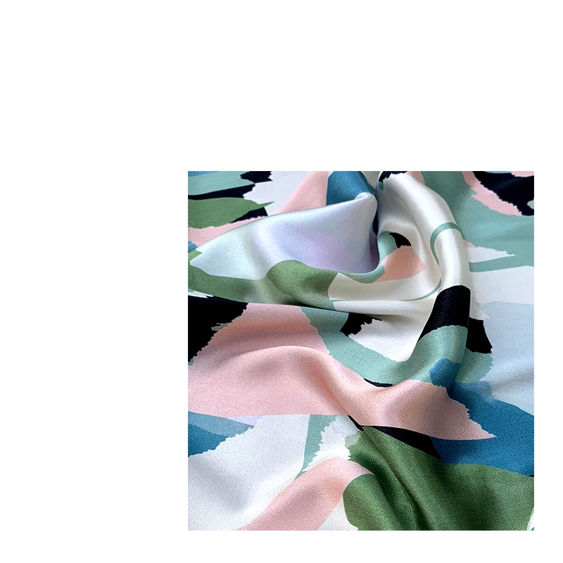 

Triacetate fabric camouflage printing glossy heavy non-transparent draping silk dress shirt clothing fabric