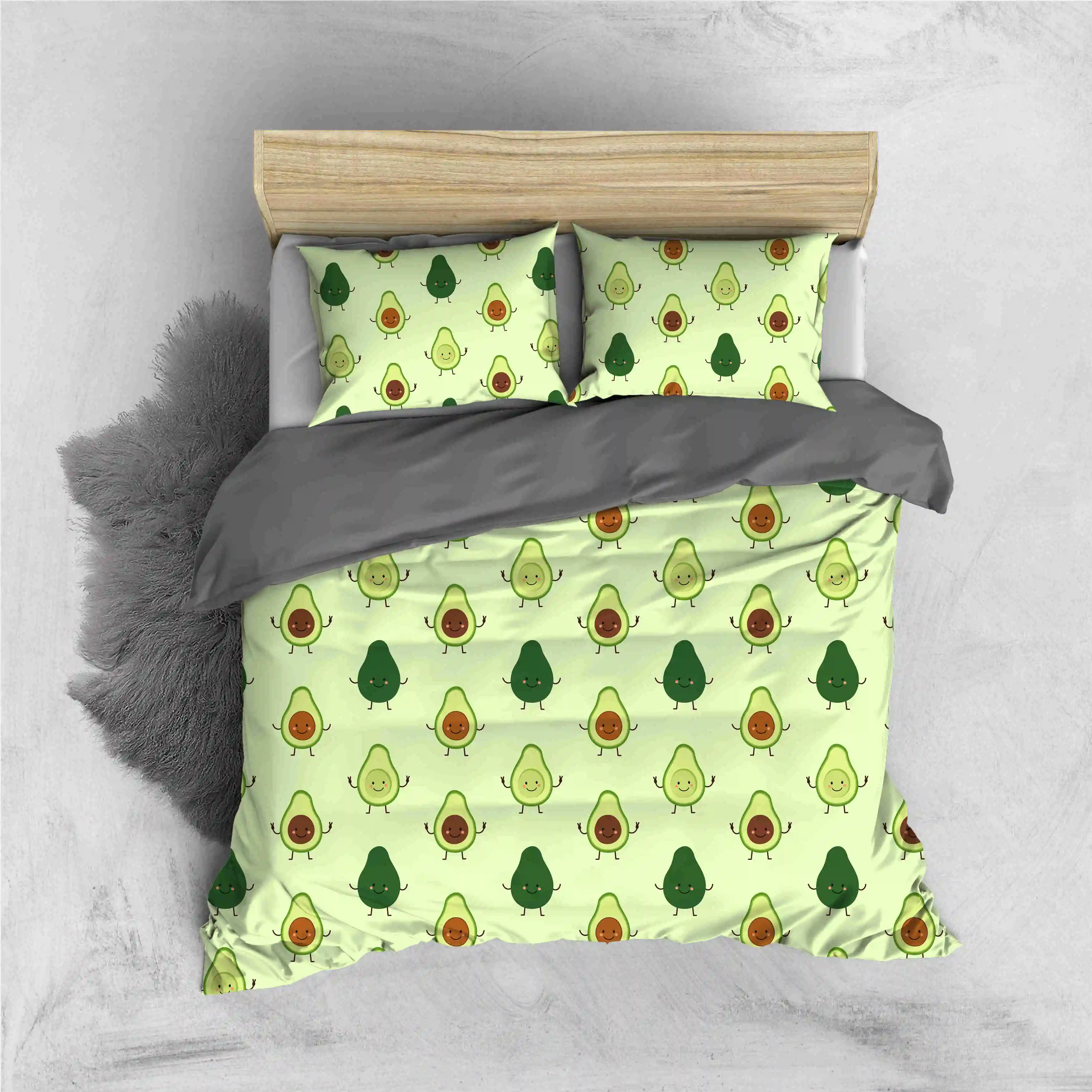 Комплект постельного белья с мультяшным рисунком ленивого яйца жареного детская
