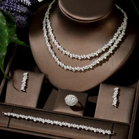 hibride high quality nigerian jewelry sets for women white color bridal wedding accessories bijoux africain parures n 1496